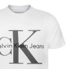 T-shirt koszulka Calvin Klein Jeans męska z okrągłym dekoldem biały